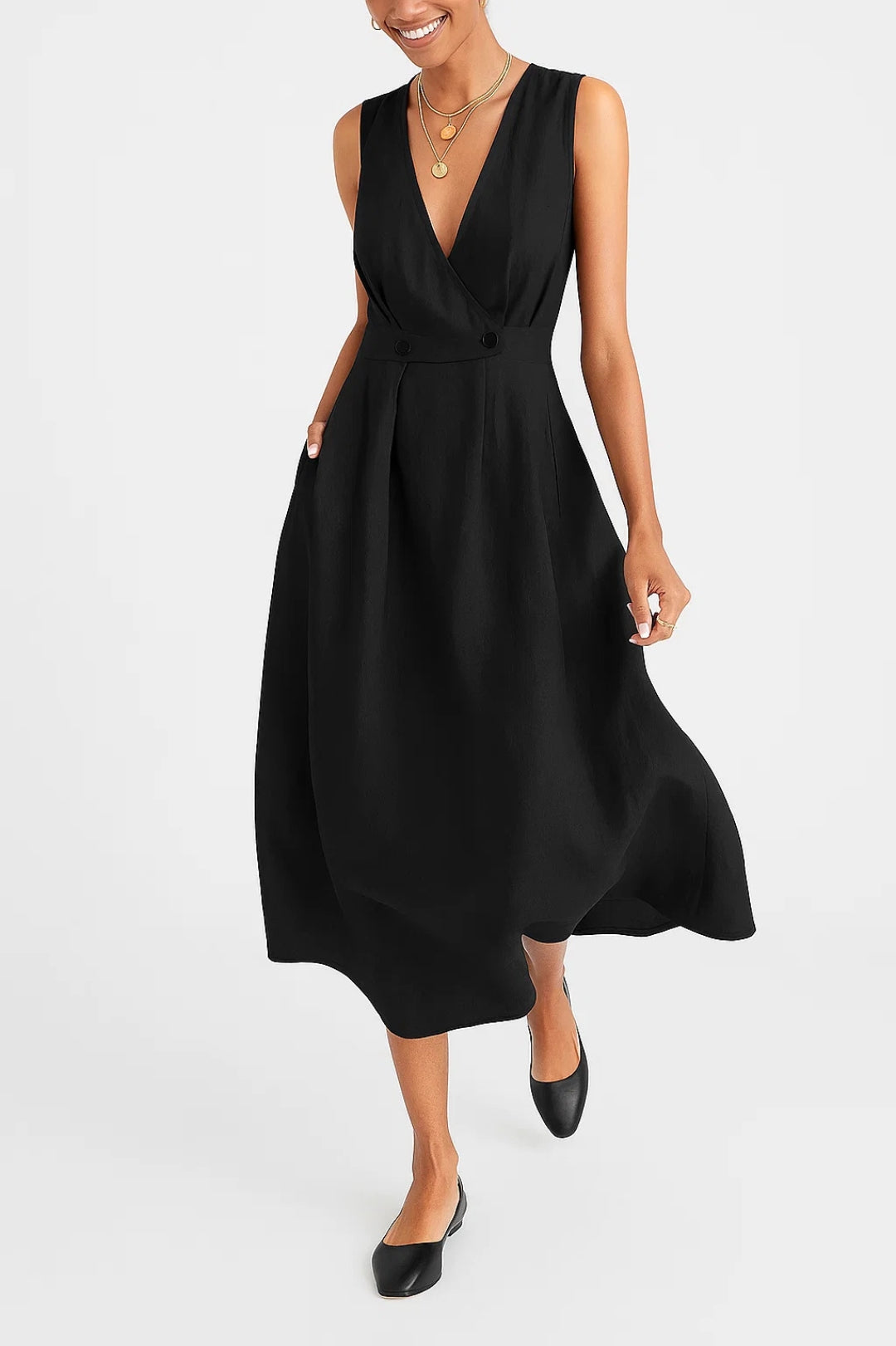 Women's Sleeveless Maxi Dress | Effortless Style | Summer - Black