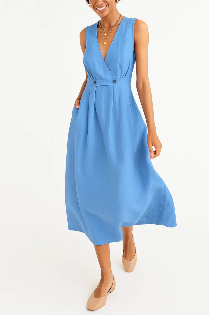 Women's Sleeveless Maxi Dress | Effortless Style | Summer - Light Blue