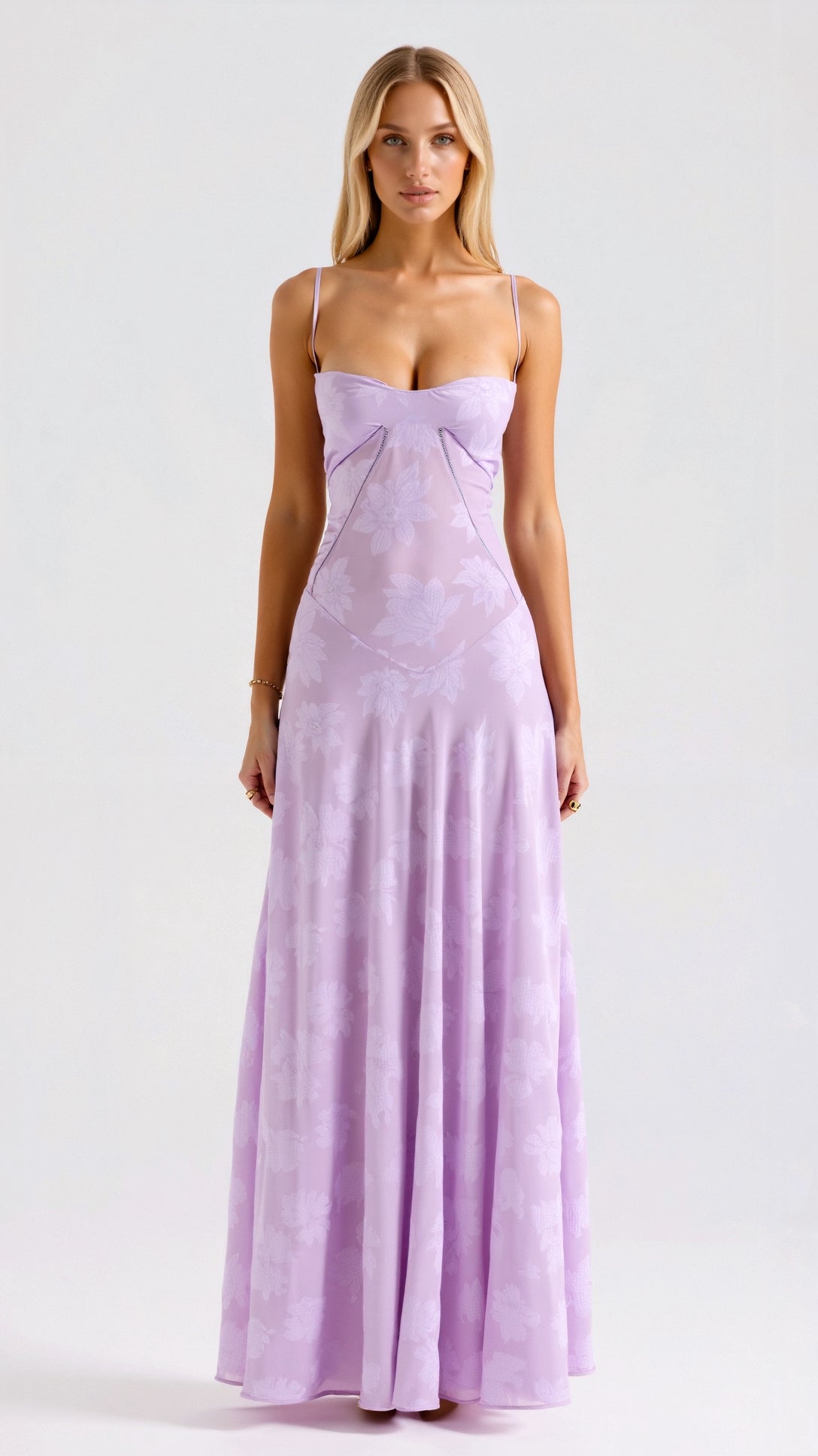 Women's Slip Maxi Dress - Wedding Guest Elegance | Summer - Purple