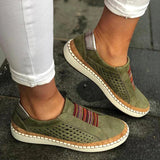 Women's Slip-On Sneakers | Breathable | Summer - Green