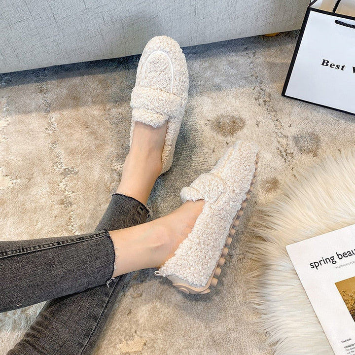 Women's Slippers | Relaxed | Slip-On | Winter - Cream