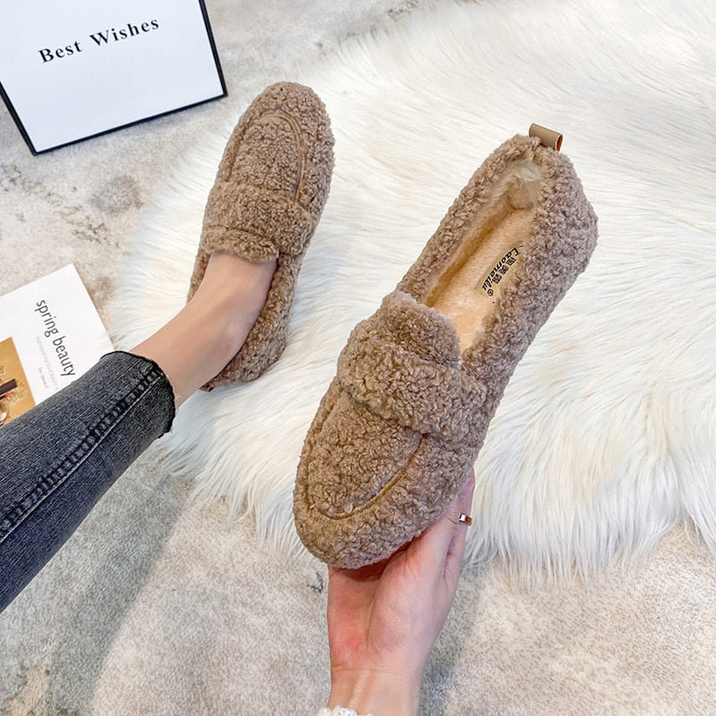 Women's Slippers | Relaxed | Slip-On | Winter - Khaki
