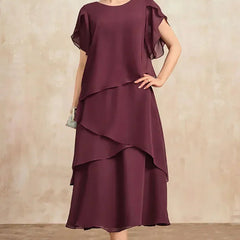 Women's Soft Classic Chiffon Dress - Elegant Flowing Style | Spring