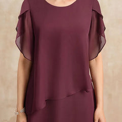 Women's Soft Classic Chiffon Dress - Elegant Flowing Style | Spring