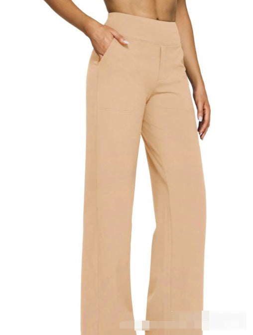 Women's Soft Jersey Pants - Straight Leg Comfort | Spring - Apricot