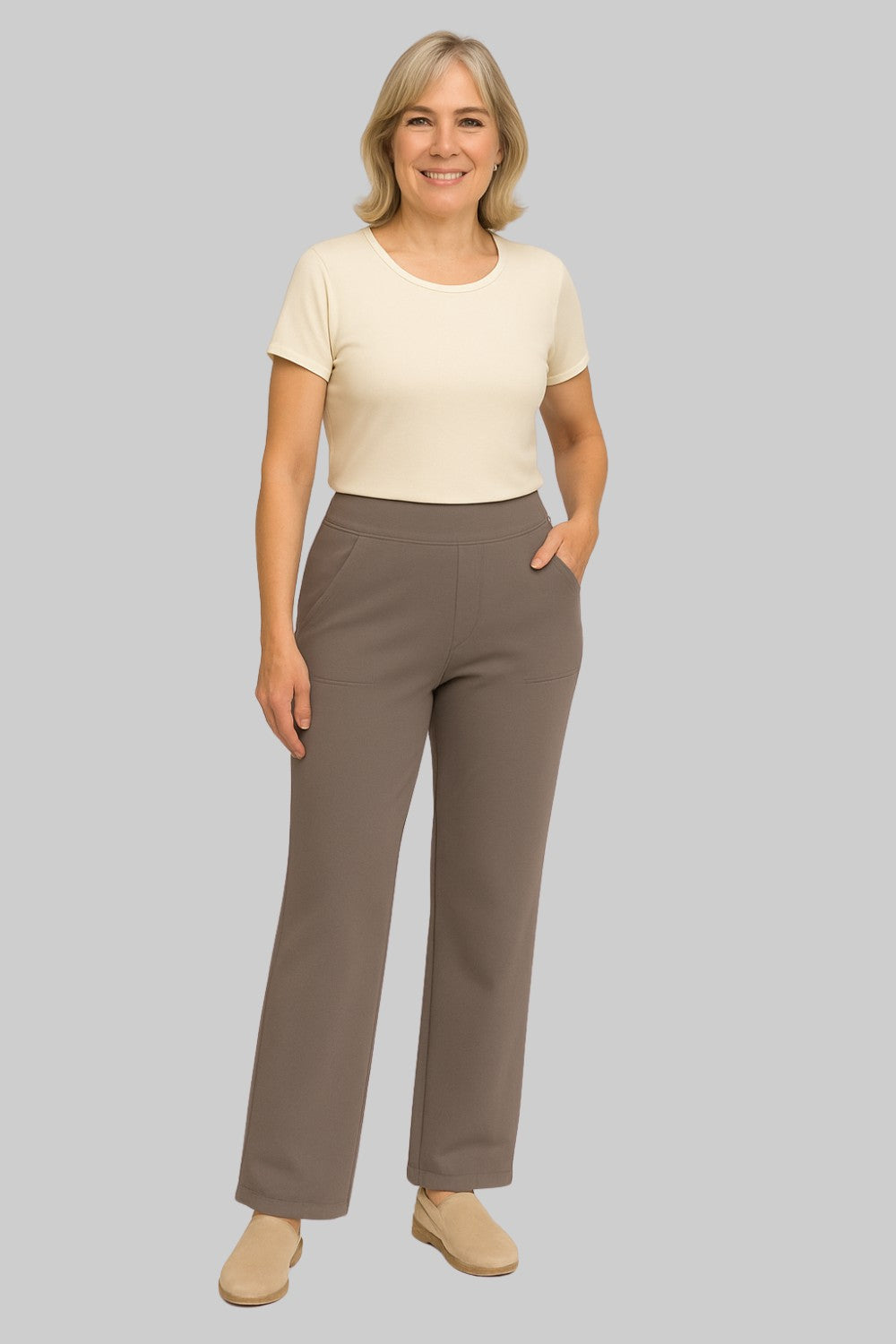 Women's Soft Jersey Pants - Straight Leg Comfort | Spring