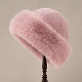 Women's Soft-Trim Beanie Hat - Elegant Knit | Winter - Pink
