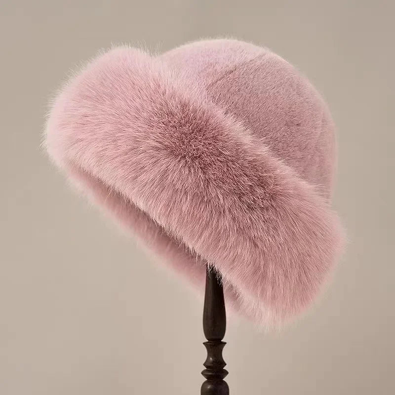 Women's Soft-Trim Beanie Hat - Elegant Knit | Winter - Pink