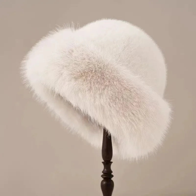 Women's Soft-Trim Beanie Hat - Elegant Knit | Winter - White