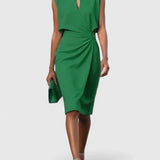 Women's Sophisticated Dress - Elegant Silhouette | Summer - Green