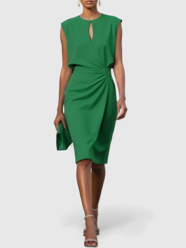 Women's Sophisticated Dress - Elegant Silhouette | Summer - Green