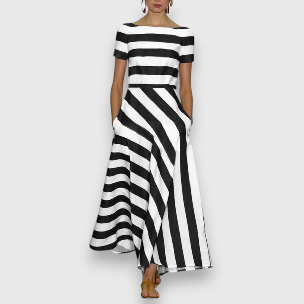 Women's Sophisticated Dress - Elegant Versatile Style | Spring - Black