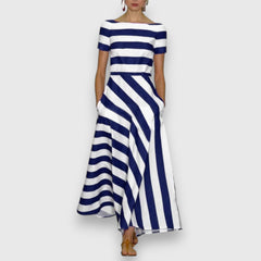 Women's Sophisticated Dress - Elegant Versatile Style | Spring - Blue