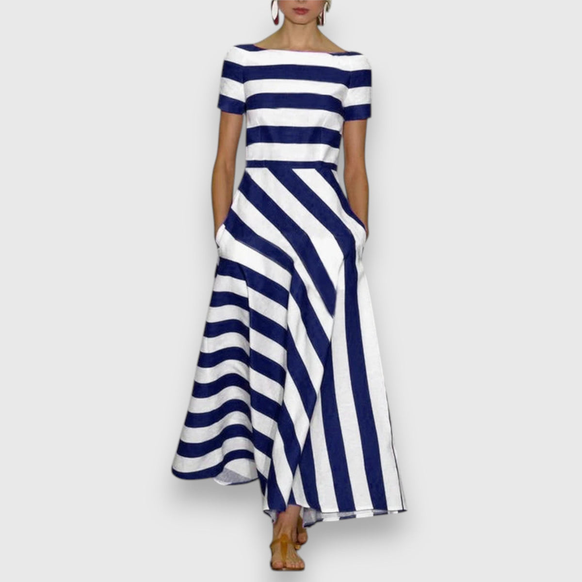 Women's Sophisticated Dress - Elegant Versatile Style | Spring - Blue