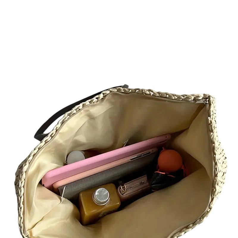 Women's Spacious Beach Tote - Woven Summer Bag
