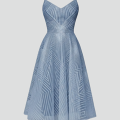 Women's Spaghetti Strap A-Line Midi Dress - Elegant Fit | Spring