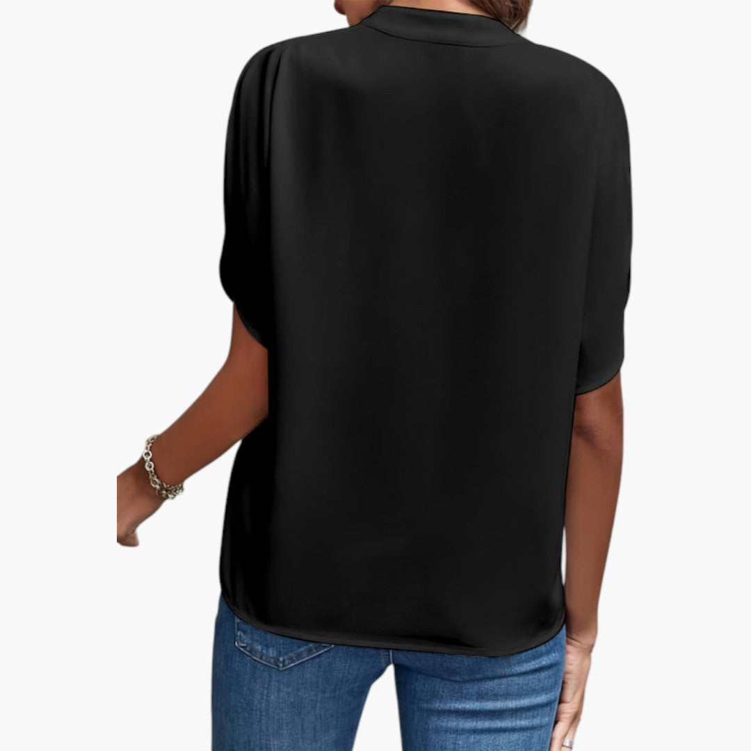 Women's Split V-Neck Blouse | Slit Sleeves | Summer