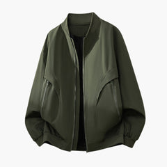 Women's Sport Bomber | Zip Pocket | Spring - Military Green