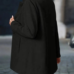 Women's Stand-Collar Longline Blazer Coat - Tailored Fit | Autumn