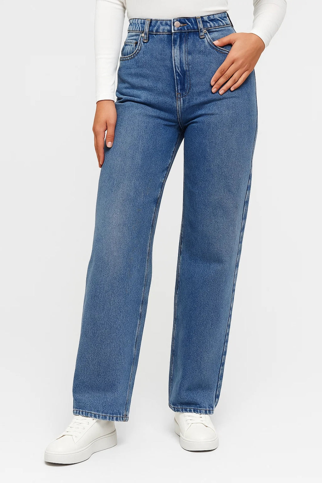 Women's Straight Leg Jeans | High Waist | Autumn - Denim