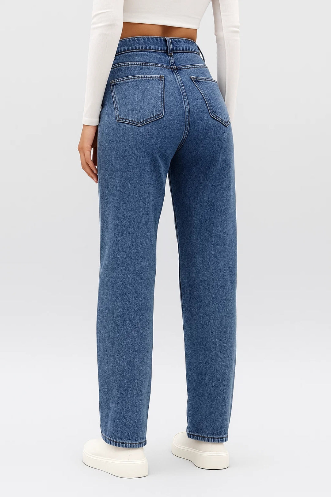 Women's Straight Leg Jeans | High Waist | Autumn
