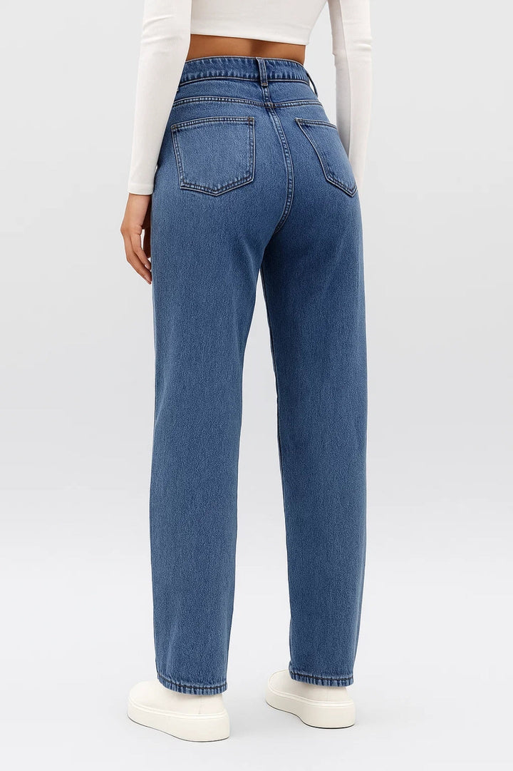Women's Straight Leg Jeans | High Waist | Autumn