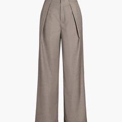 Women's Straight Leg Pants - Classic Everyday Style | Autumn - Khaki