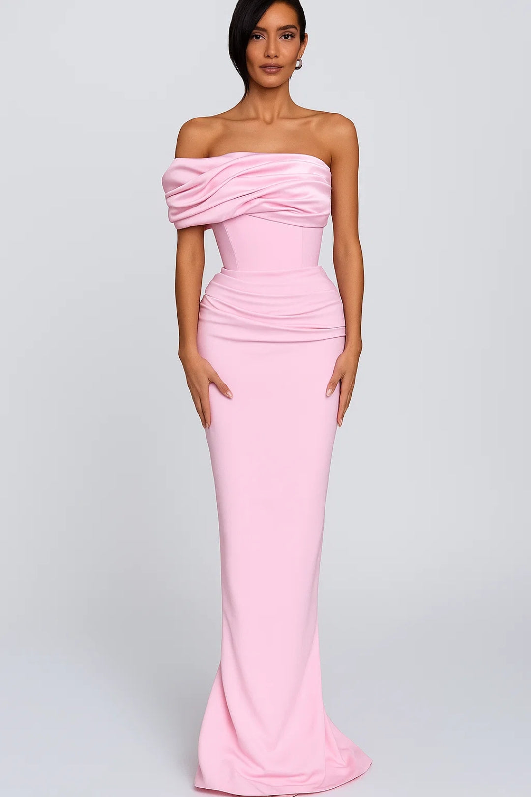Women's Strapless Maxi Dress | Cut | Pink | Summer - Pink