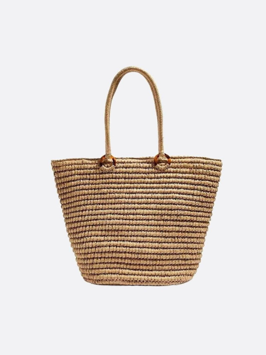 Women's Straw Tote | Summer Bag | Beige