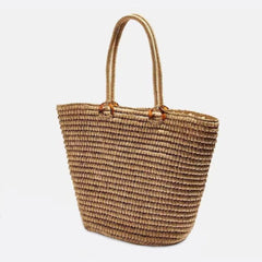 Women's Straw Tote | Summer Bag | Beige
