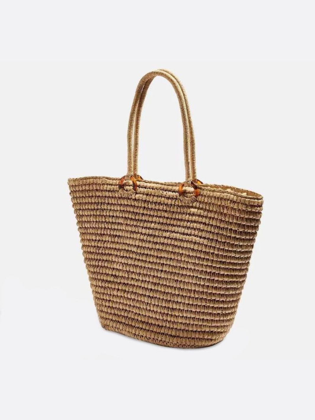 Women's Straw Tote | Summer Bag | Beige