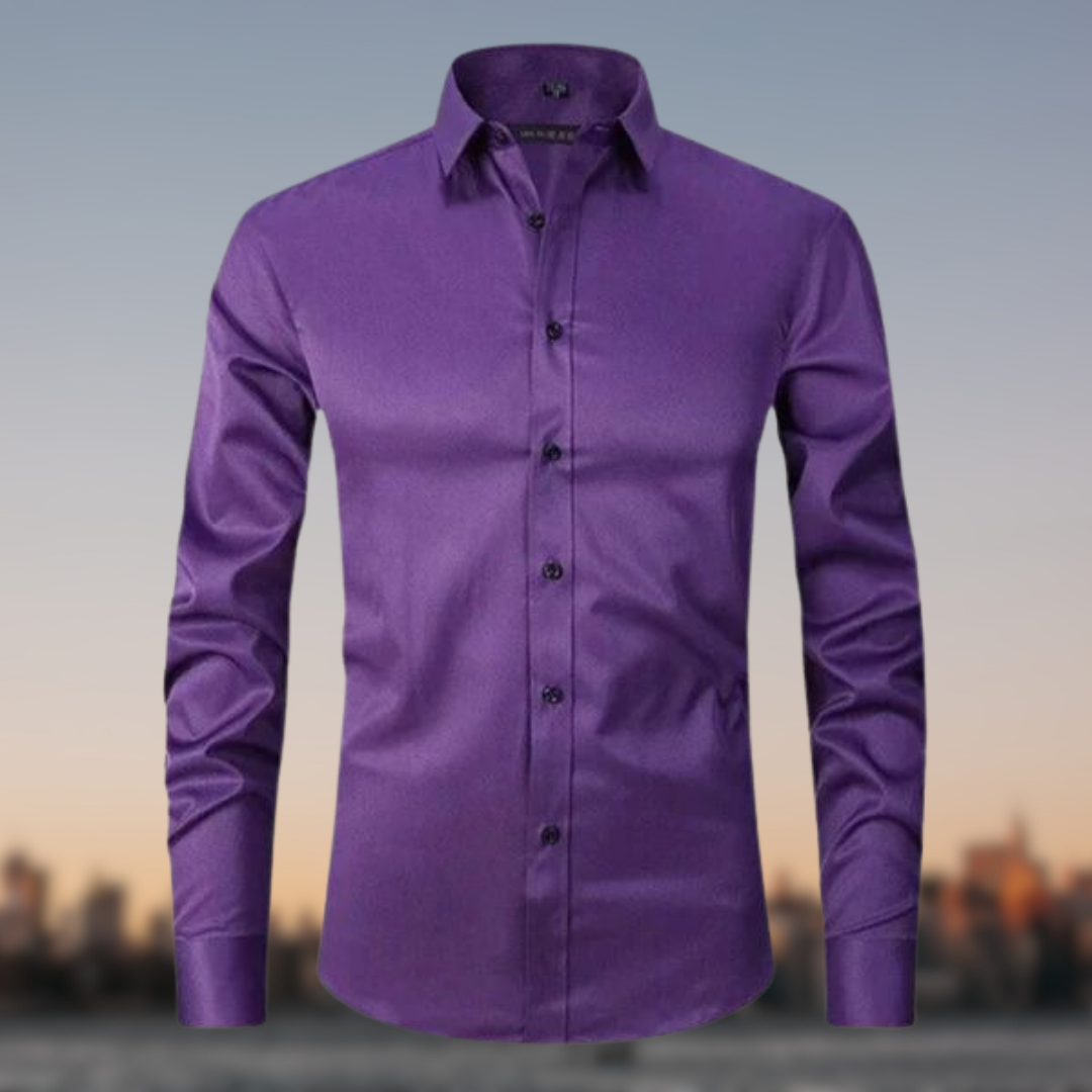 Women's Stretch Blouse | Easy Care | Autumn - Purple