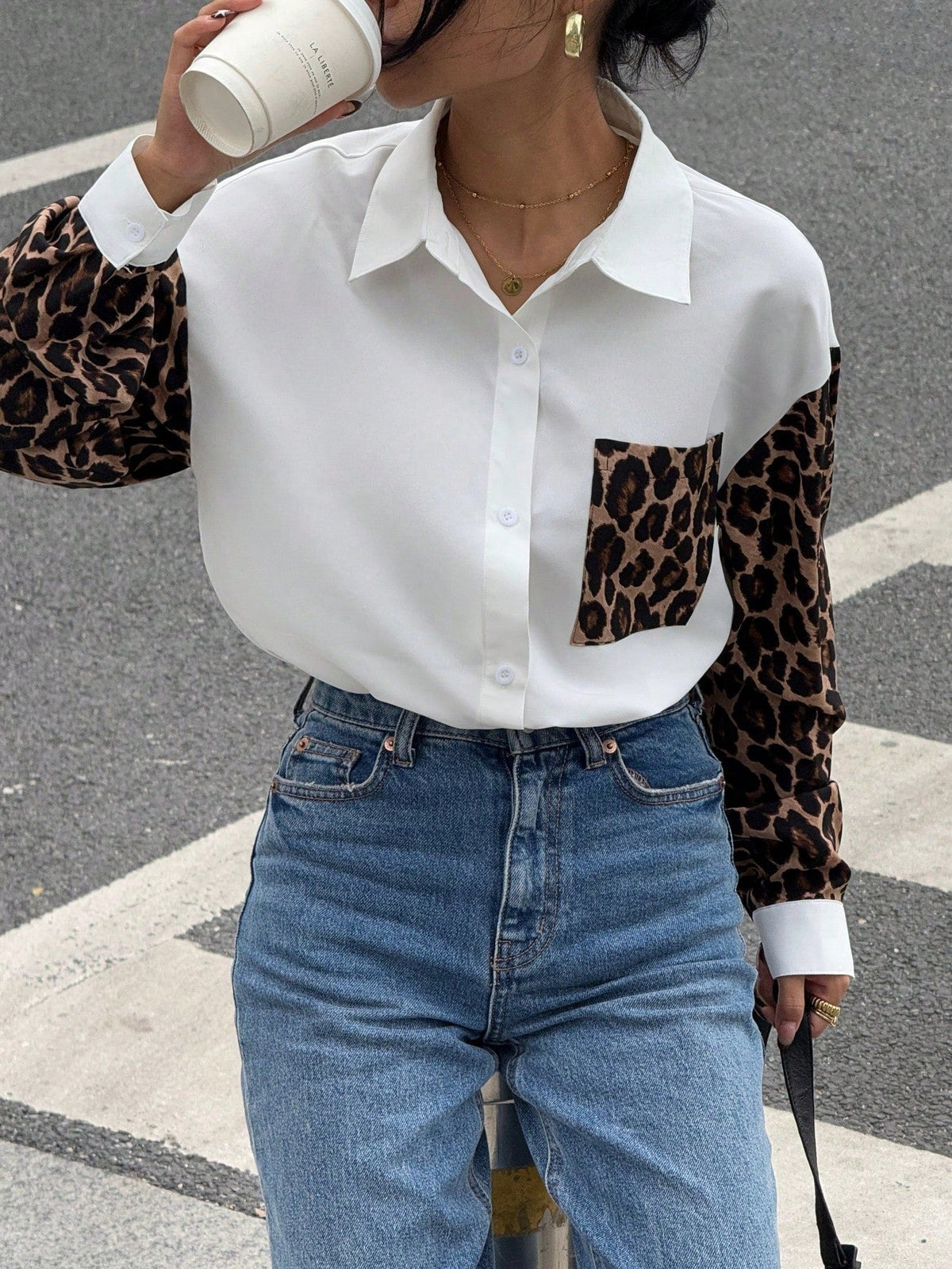 Women's Striped Blouse | Lion Print Detail | Urban | Summer