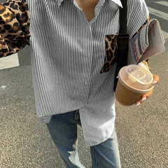 Women's Striped Blouse | Lion Print Detail | Urban | Summer