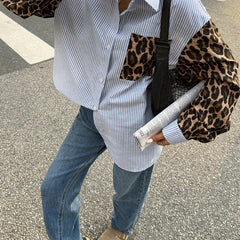 Women's Striped Blouse | Lion Print Detail | Urban | Summer