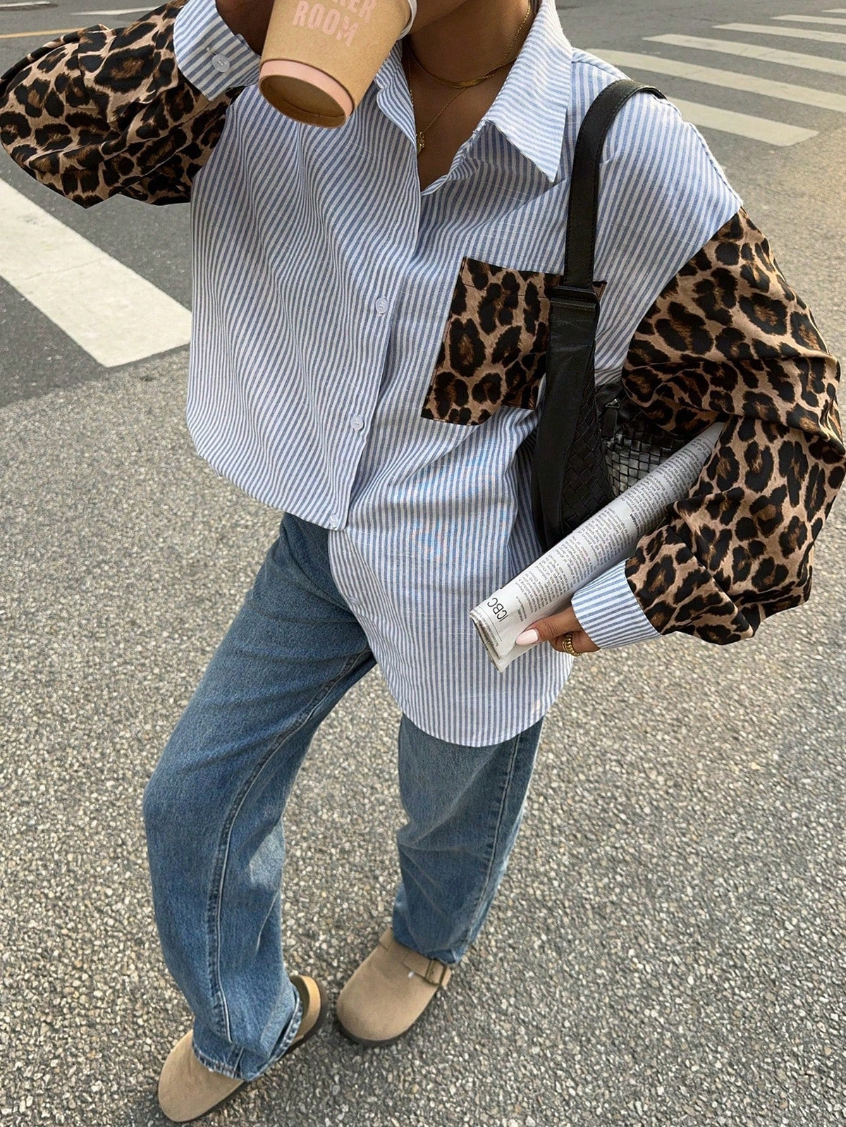 Women's Striped Blouse | Lion Print Detail | Urban | Summer