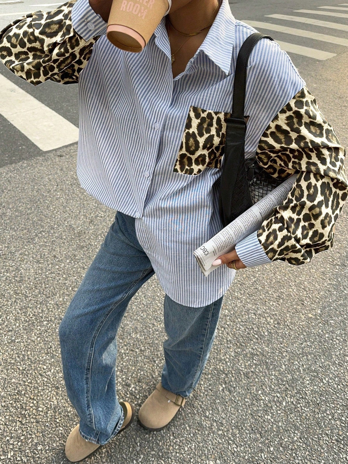 Women's Striped Blouse | Lion Print Detail | Urban | Summer