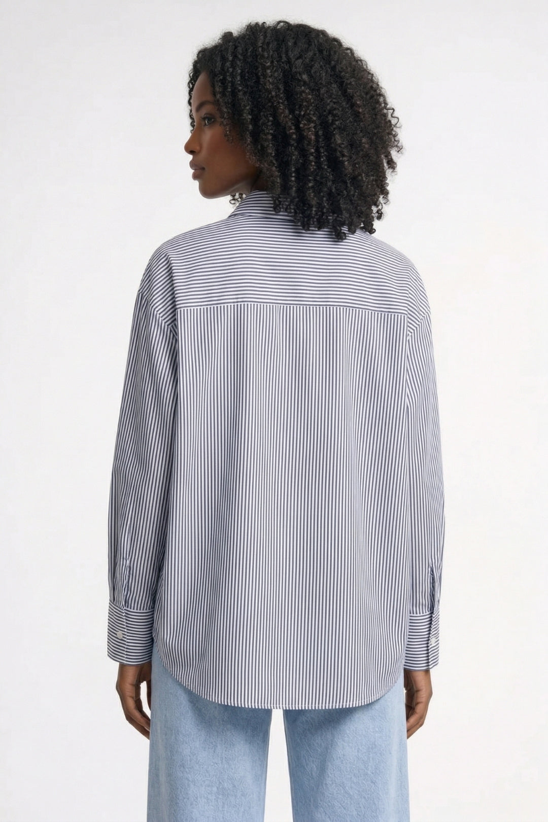 Women's Striped Blouse | Ruffled | Long Sleeves | Summer