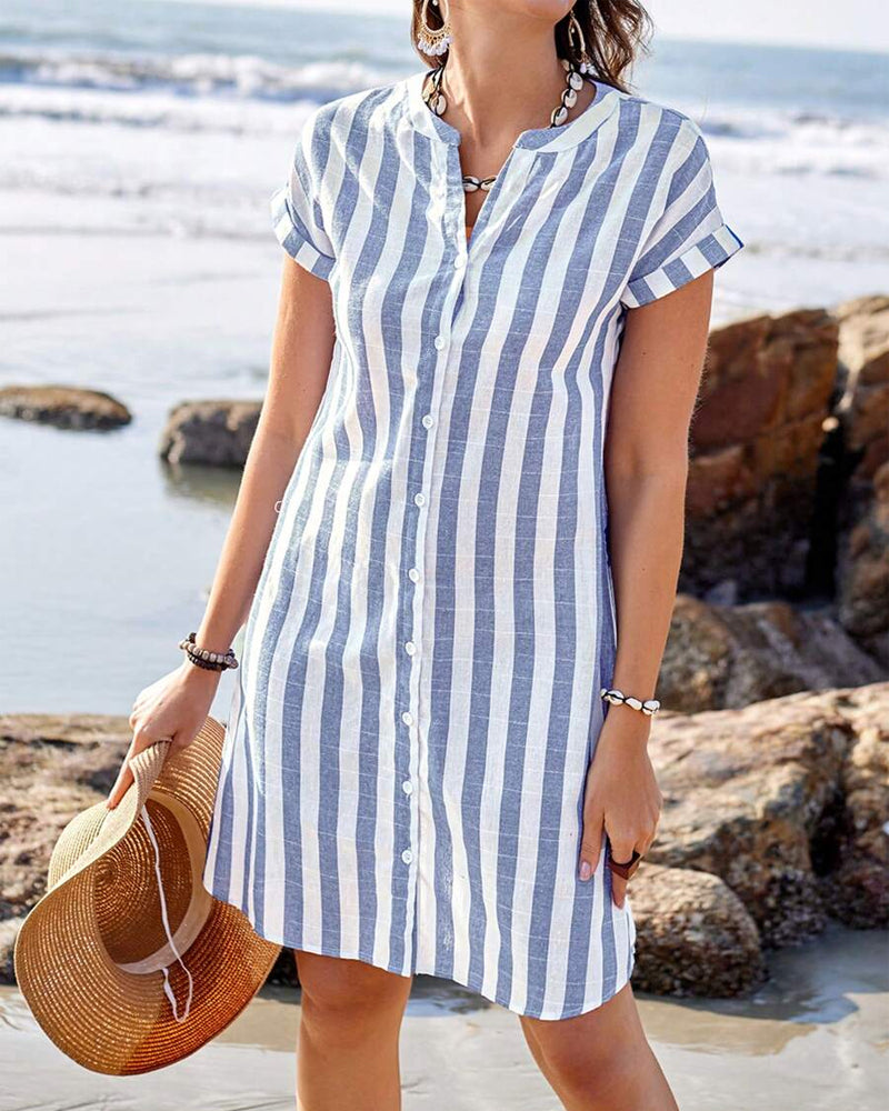 Women's Striped Dress - Effortless Elegance | Summer