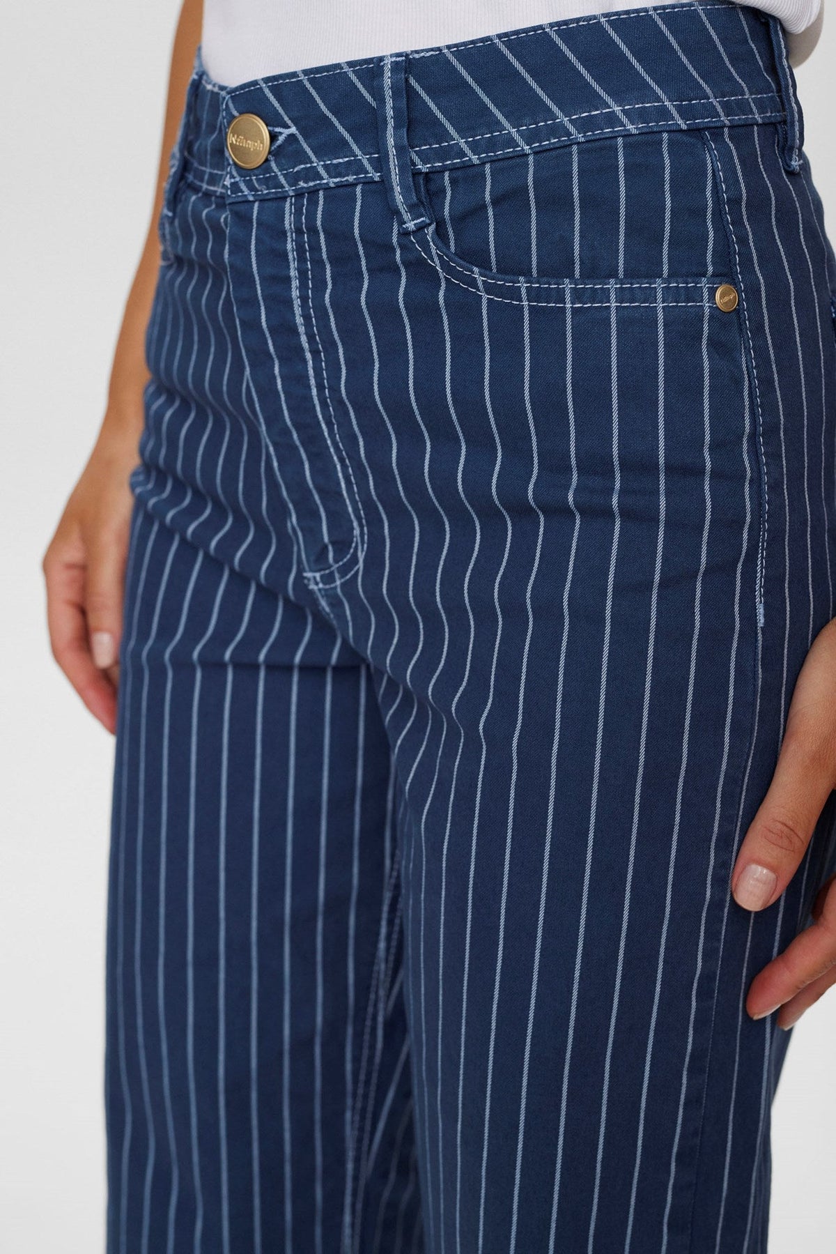 Women's Striped Pants | High Waist | Wide Leg | Summer