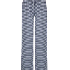 Women's Striped Pants | Wide Leg | Relaxed Fit | Summer - Navy-White Stripe