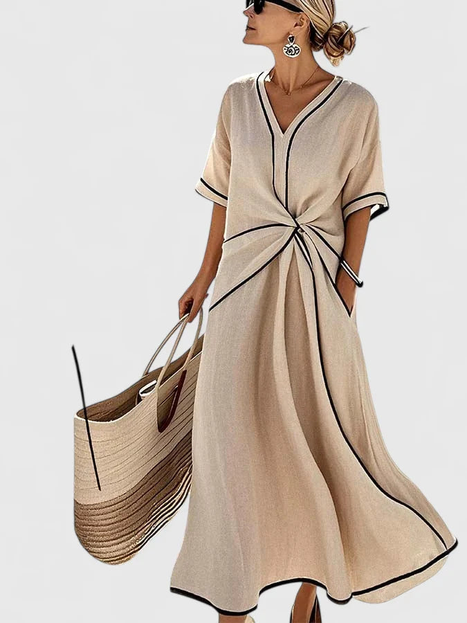 Women's Striped Summer Dress - Lightweight Elegance