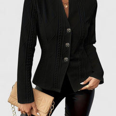 Women's Structured Blazer Jacket - Tailored Elegance | Spring - Black