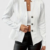 Women's Structured Blazer Jacket - Tailored Elegance | Spring - White