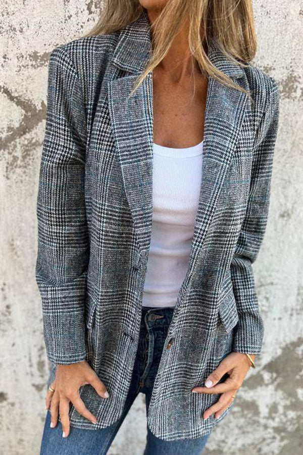 Women's Structured Blazer | Wool | Autumn - Blue