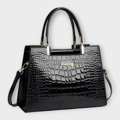 Women's Structured Handbag - Classic Silhouette - Black