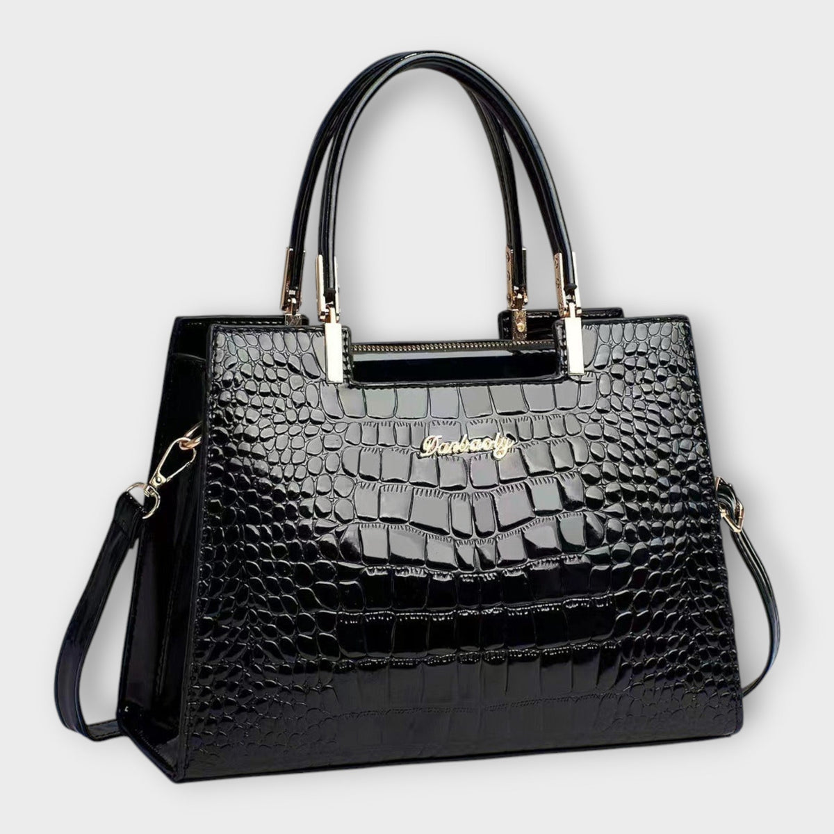 Women's Structured Handbag - Classic Silhouette - Black