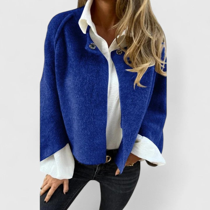 Women's Structured Jacket - Modern Elegance | Autumn - Blue
