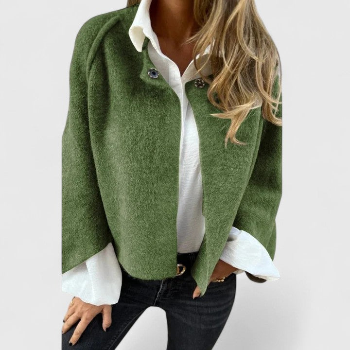 Women's Structured Jacket - Modern Elegance | Autumn - Green