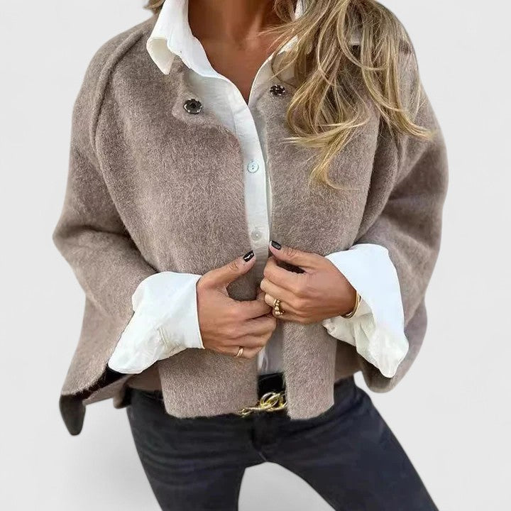 Women's Structured Jacket - Modern Elegance | Autumn - Khaki